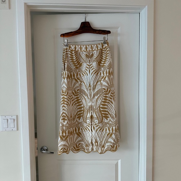 Farm Rio Off-White Lace Nature Midi Skirt - Picture 8 of 8